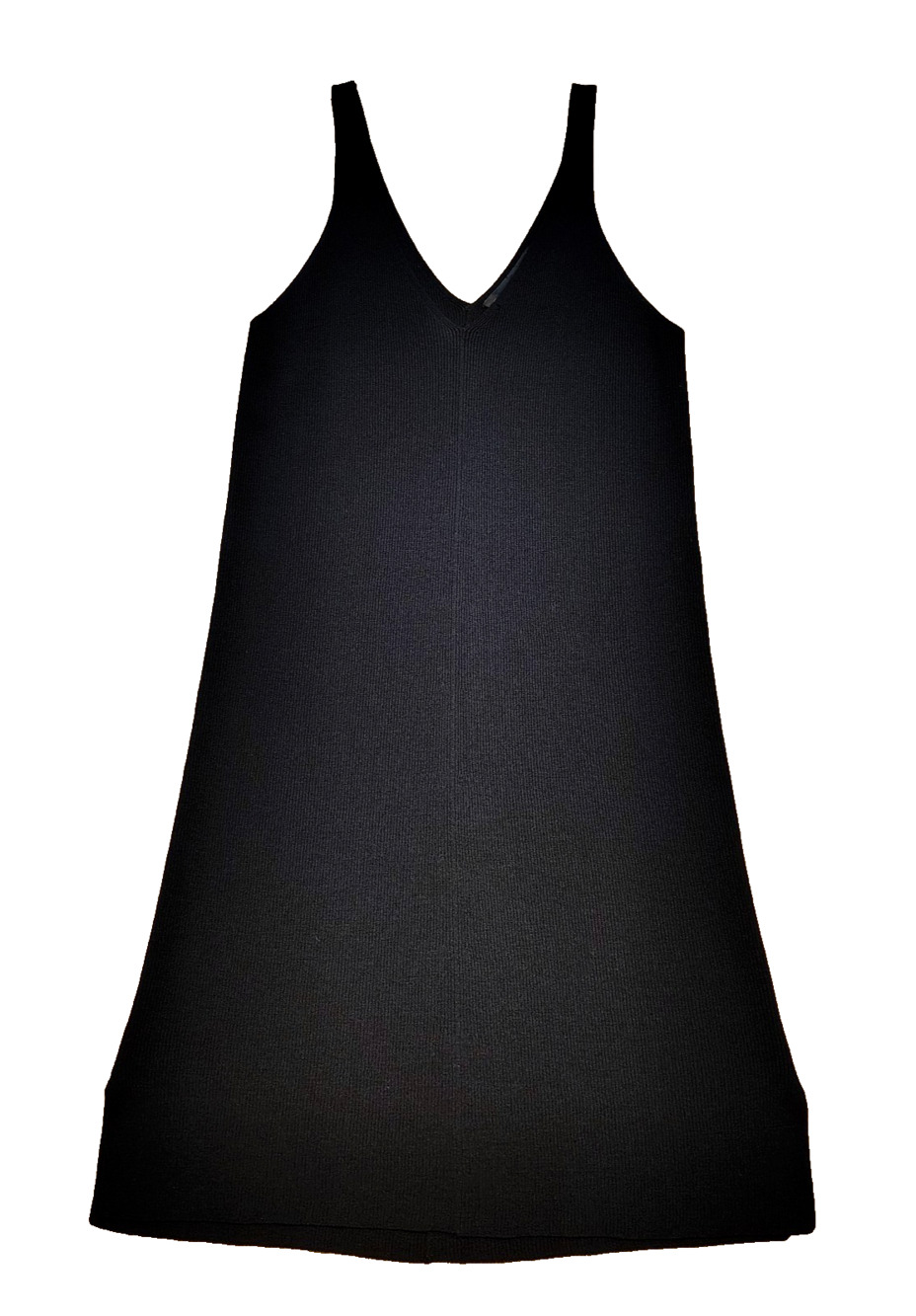 Donna Karan Vintage Black Wool Blend Sleeveless Tank Slip Dress Women's Size M